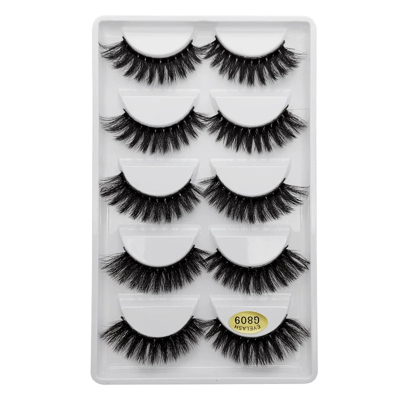 YSDO 3/5 Pairs 3D Mink EyeLashes Natural Hair False EyeLashes Long 100% Dramatic Eye MakeupFake Lashes Fluffy Cilios Lashes G803