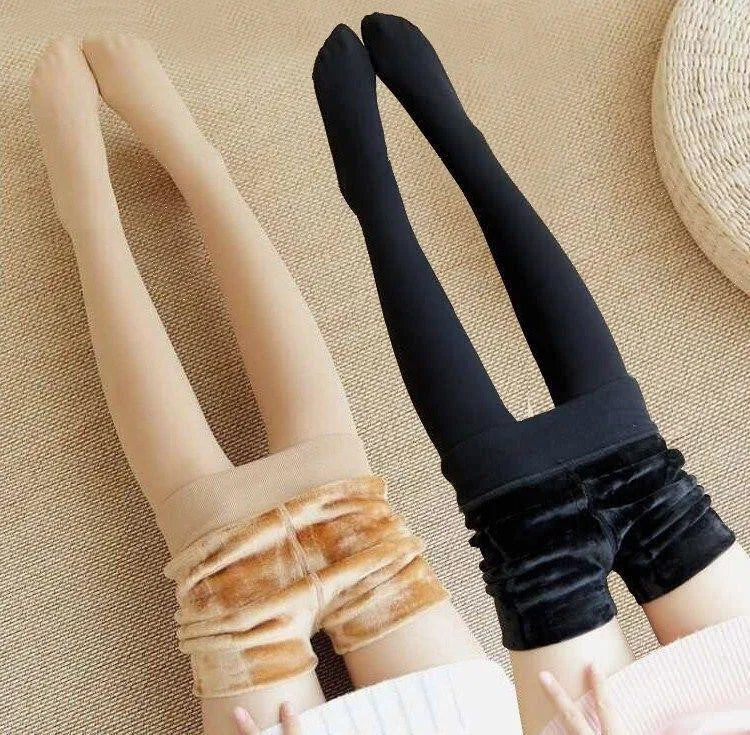Velet Thickening Leggings for Women Thick Warm Stocking Legging Charcoal Fleece Elastic Pants Winter Warm Leggings
