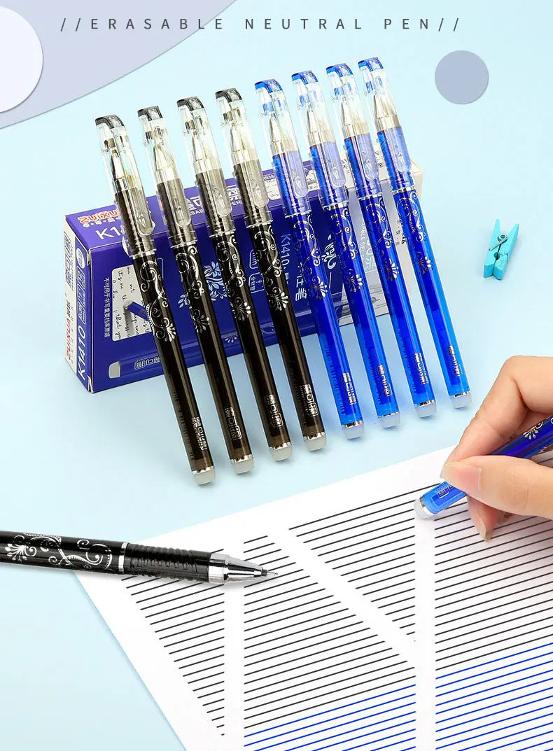 Erasable Gel Pen Set Ballpoint Pens Rod 0.5mm Refills Muti-Colors ink Washable Handle Stationery School Office Writing Supplies