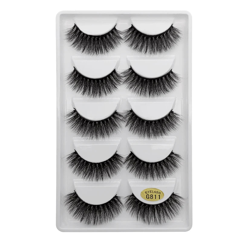 YSDO 3/5 Pairs 3D Mink EyeLashes Natural Hair False EyeLashes Long 100% Dramatic Eye MakeupFake Lashes Fluffy Cilios Lashes G803