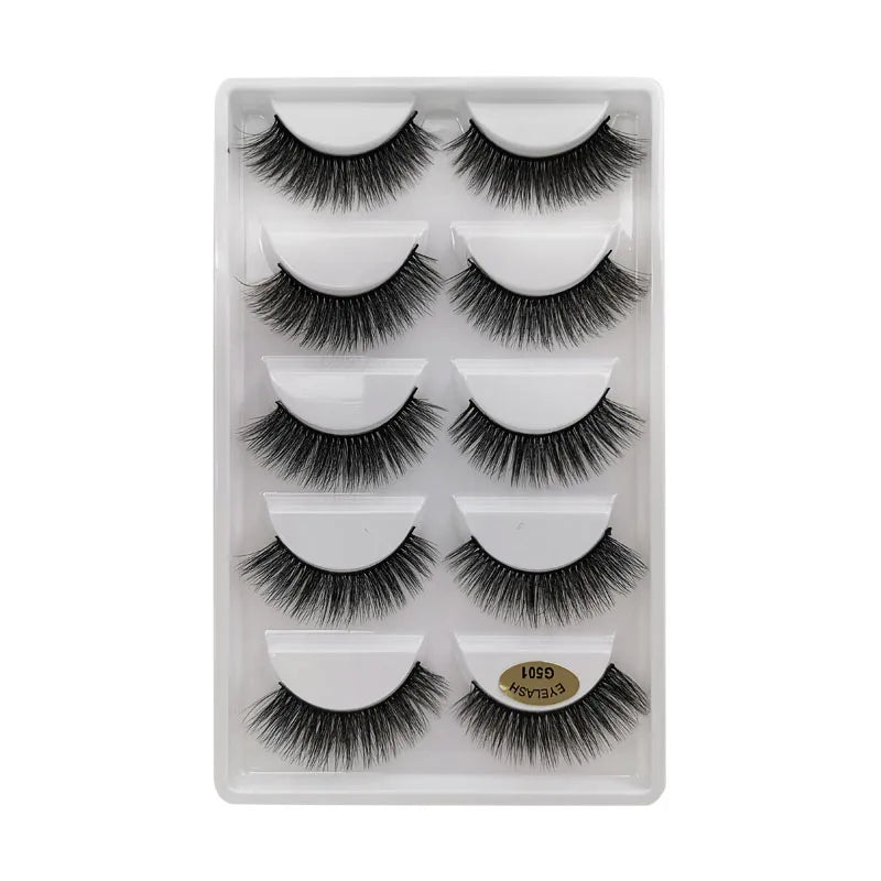 YSDO 3/5 Pairs 3D Mink EyeLashes Natural Hair False EyeLashes Long 100% Dramatic Eye MakeupFake Lashes Fluffy Cilios Lashes G803