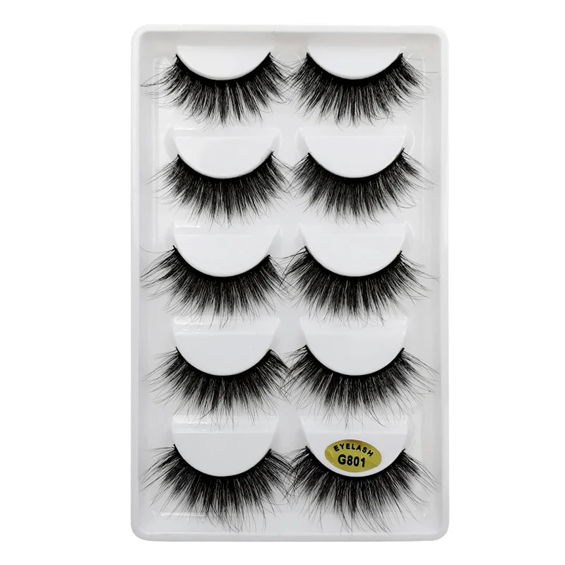 YSDO 3/5 Pairs 3D Mink EyeLashes Natural Hair False EyeLashes Long 100% Dramatic Eye MakeupFake Lashes Fluffy Cilios Lashes G803