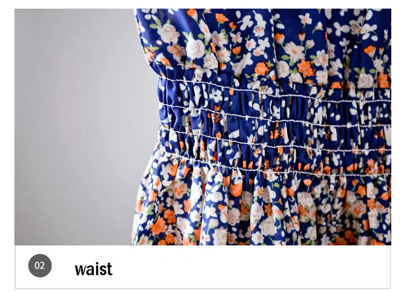 Casual Women Summer Beach Dress 2024 Femme Sexy Chiffon Florals Print Short Boho Dresses White Party Dress vestidos de mujer