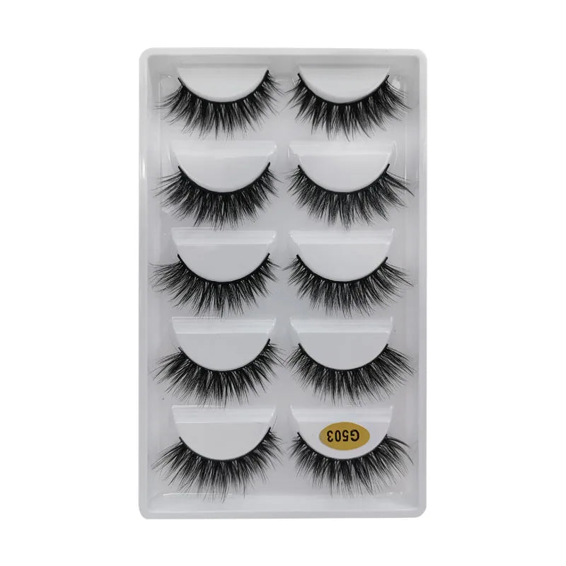 YSDO 3/5 Pairs 3D Mink EyeLashes Natural Hair False EyeLashes Long 100% Dramatic Eye MakeupFake Lashes Fluffy Cilios Lashes G803