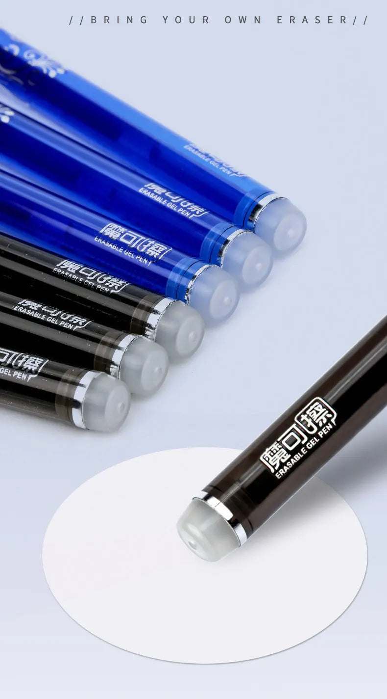 Erasable Gel Pen Set Ballpoint Pens Rod 0.5mm Refills Muti-Colors ink Washable Handle Stationery School Office Writing Supplies