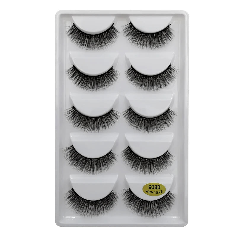 YSDO 3/5 Pairs 3D Mink EyeLashes Natural Hair False EyeLashes Long 100% Dramatic Eye MakeupFake Lashes Fluffy Cilios Lashes G803