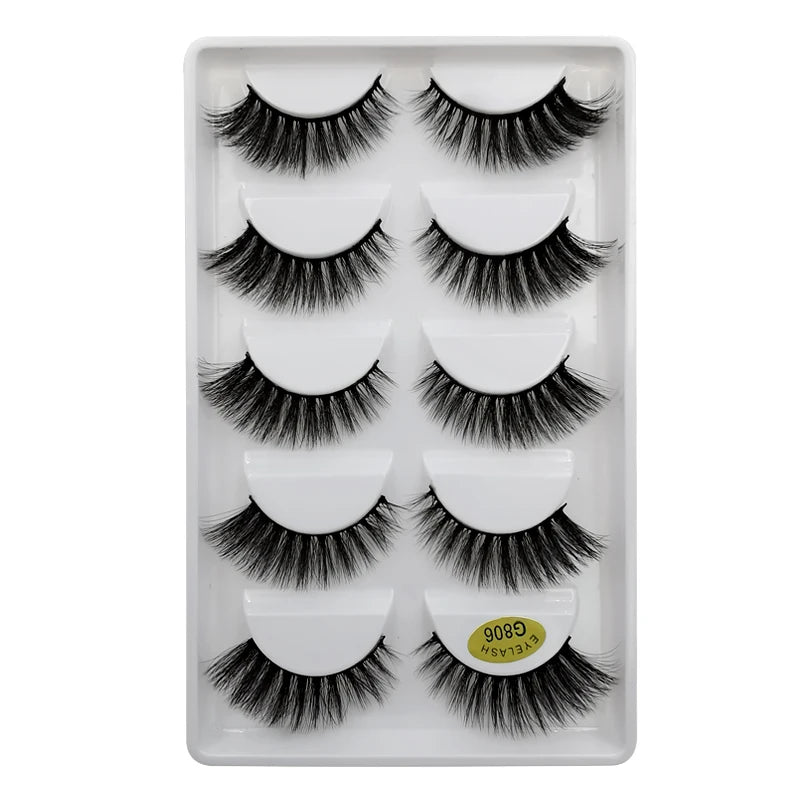 YSDO 3/5 Pairs 3D Mink EyeLashes Natural Hair False EyeLashes Long 100% Dramatic Eye MakeupFake Lashes Fluffy Cilios Lashes G803