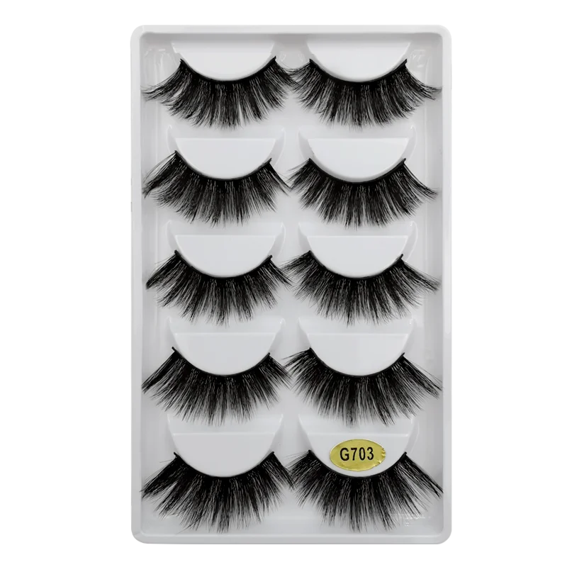 YSDO 3/5 Pairs 3D Mink EyeLashes Natural Hair False EyeLashes Long 100% Dramatic Eye MakeupFake Lashes Fluffy Cilios Lashes G803
