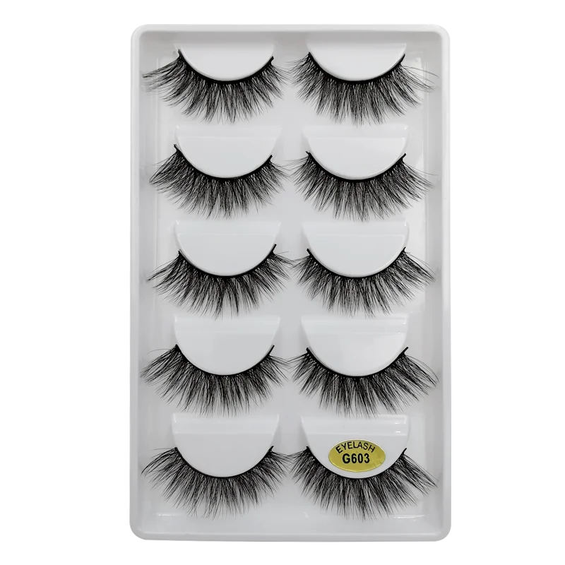 YSDO 3/5 Pairs 3D Mink EyeLashes Natural Hair False EyeLashes Long 100% Dramatic Eye MakeupFake Lashes Fluffy Cilios Lashes G803