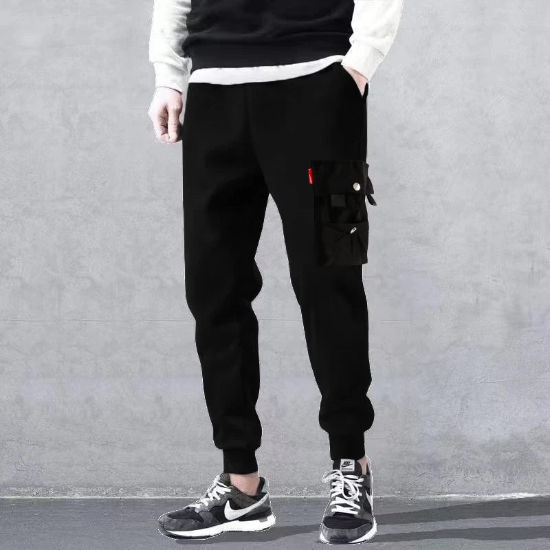 Classic Design Multi Flap Pockets Cargo Pants,Men's Loose Fit Drawstring Harem Cargo Jogger Pants oversized pants men and women