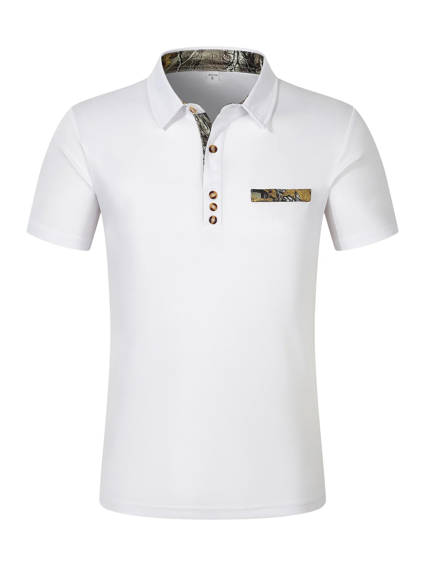 Fun striped print Polo T-shirt Men's fashion lapel button down shirt Hip Hop trend Street wear summer new short-sleeved top