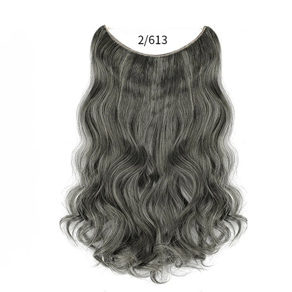 No Clip Synthetic Wave Hair Extensions Invisible Curly wig Accessorie Hairpieces Heat Resistant Long Hair For Women Hairextens