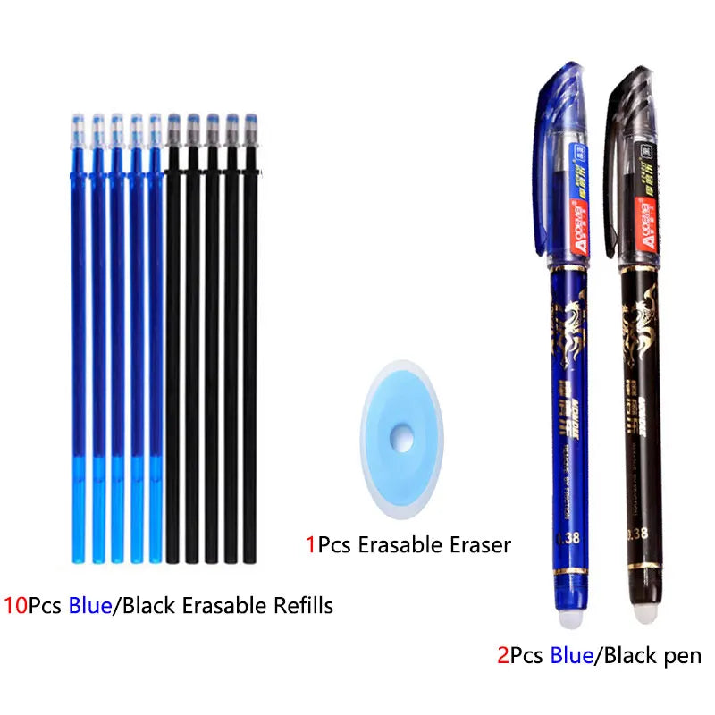 Erasable Gel Pen Set Ballpoint Pens Rod 0.5mm Refills Muti-Colors ink Washable Handle Stationery School Office Writing Supplies