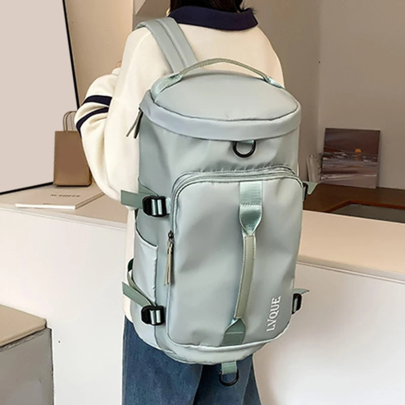 Women Large Travel Backpacks Waterproof Stylish Casual Daypack Bags with Luggage Strap Backpack Ladies Sports Yoga Luggage Bags