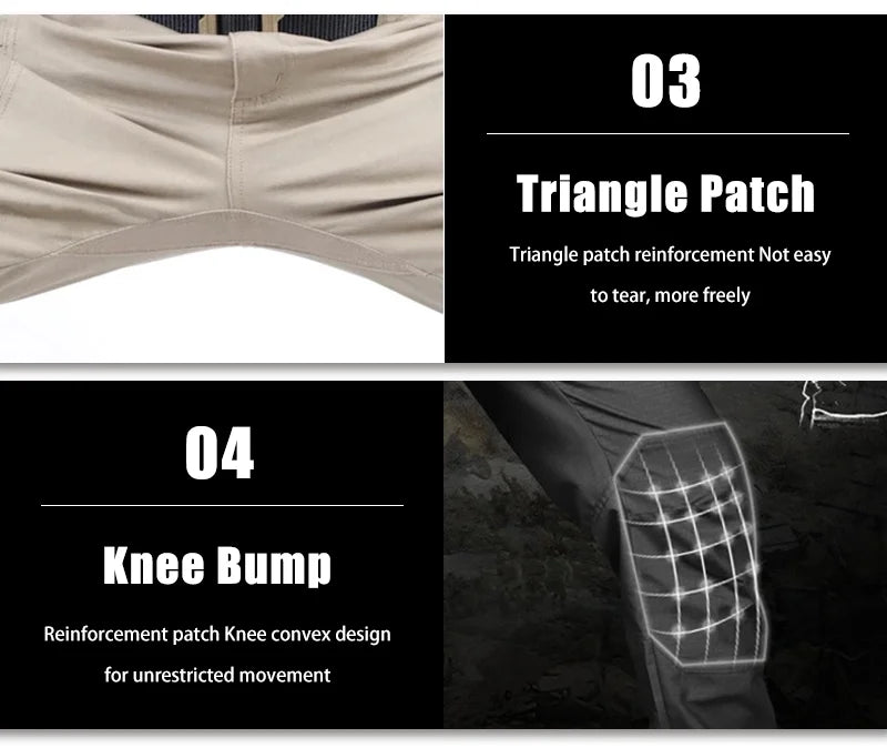 Men City Pants Cargo Trousers Multi-pocket Waterproof Wear-resistant Casual Training Overalls Fat Cargo Quick Dry Pants