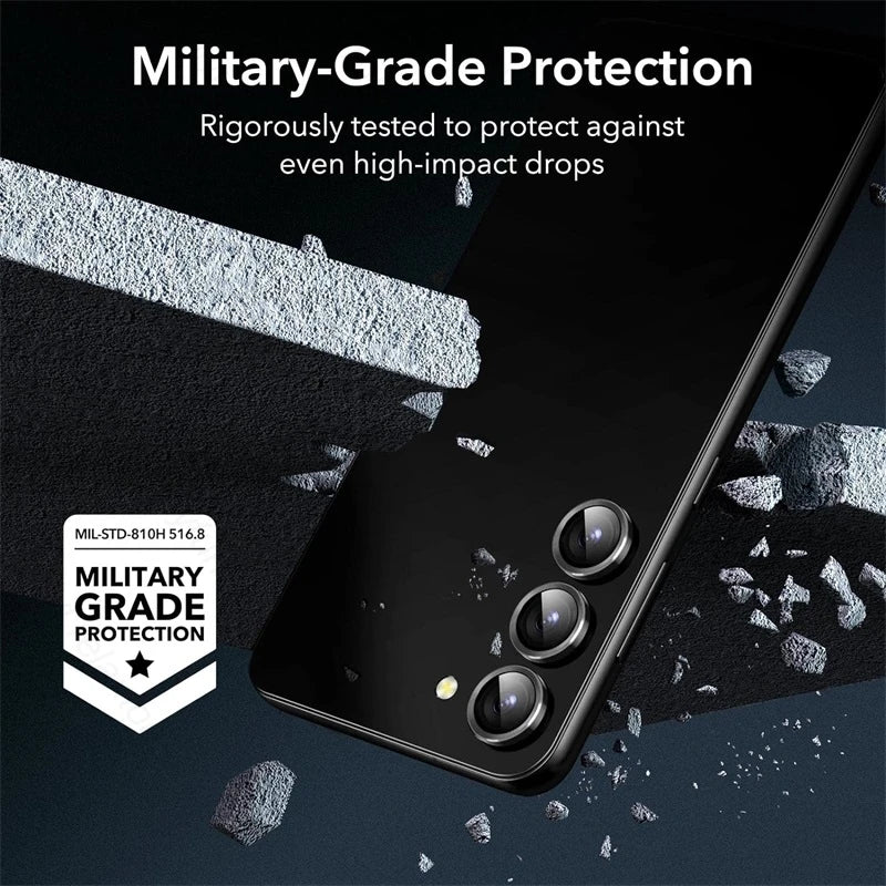 for Samsung Galaxy S24 FE 5G Aluminium Alloy Ring Camera Protector Cap SamsungS24FE S 24 FE 24FE Back Lens Tempered Glass Cover