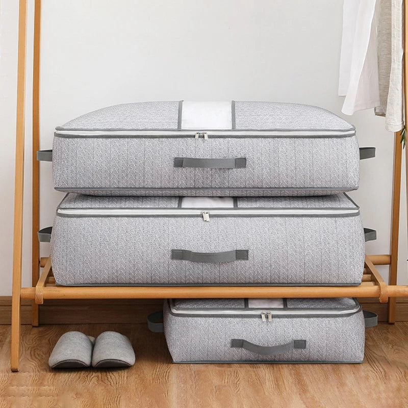 Large Bed Bottom Storage Box Foldable Clothing Quilt Storage Bag Household Moisture Bedroom Clothes Storage Bags Organizing Bags