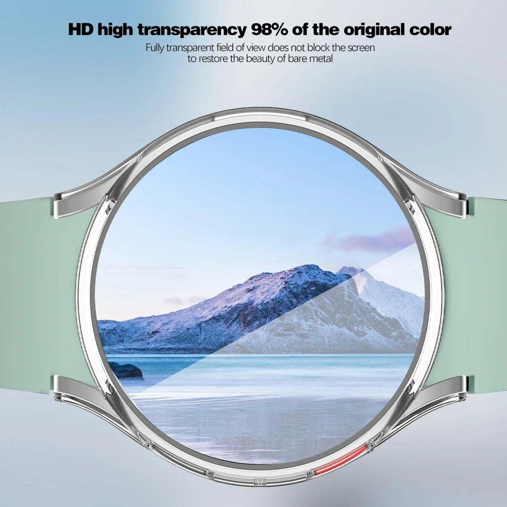 Soft Case for Samsung Galaxy Watch 6 5 40mm 44mm Cover TPU Screen Protector All-Around Bumper Shell Protective Film Accessories