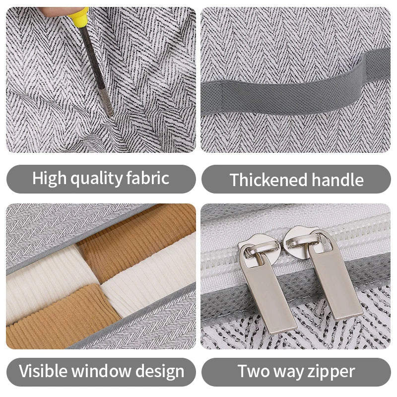 Large Bed Bottom Storage Box Foldable Clothing Quilt Storage Bag Household Moisture Bedroom Clothes Storage Bags Organizing Bags