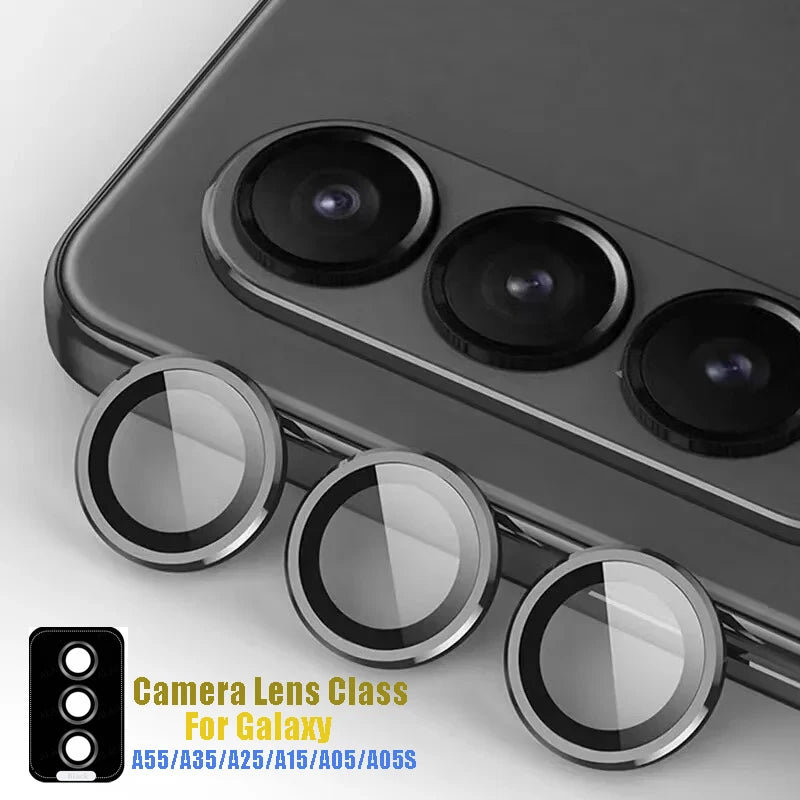 Camera Lens Protector Glass for Samsung A54 A24 A14 A34 5G Full Cover Lens Metal Protector Ring for Galaxy A55 A35 A15 A05 A05S
