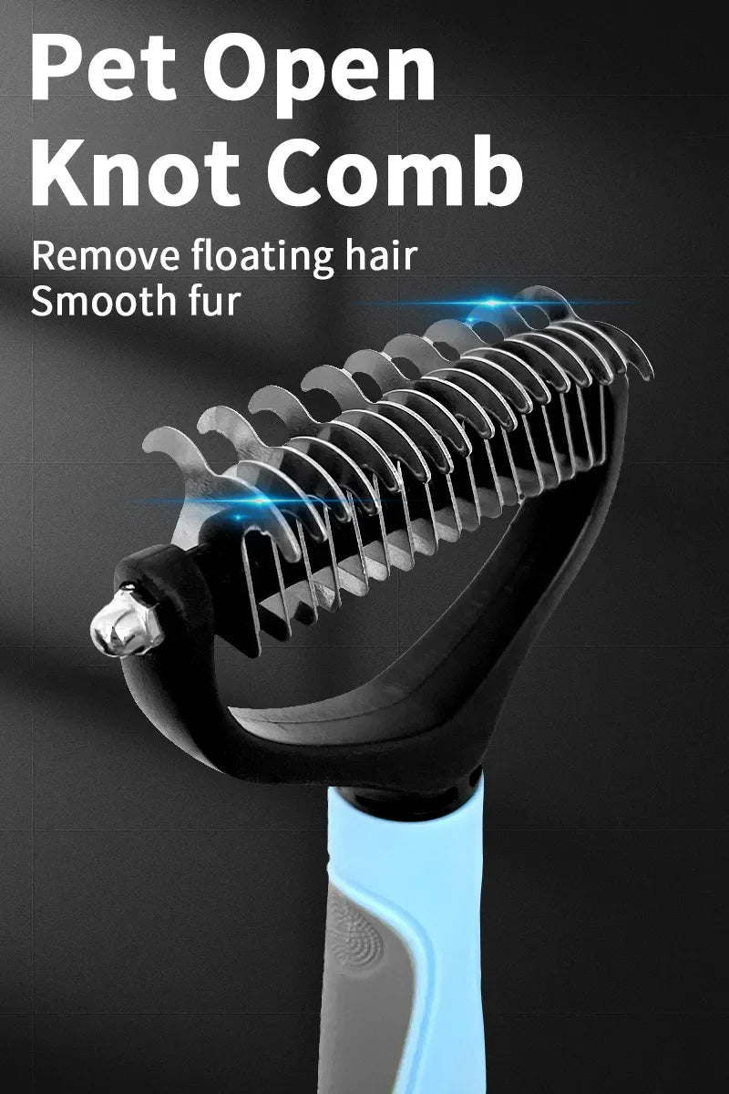 Pets Fur Knot Cutter Dog Grooming Shedding Tools Pet Cat Hair Removal Comb Brush Double sided Pet Products Suppliers