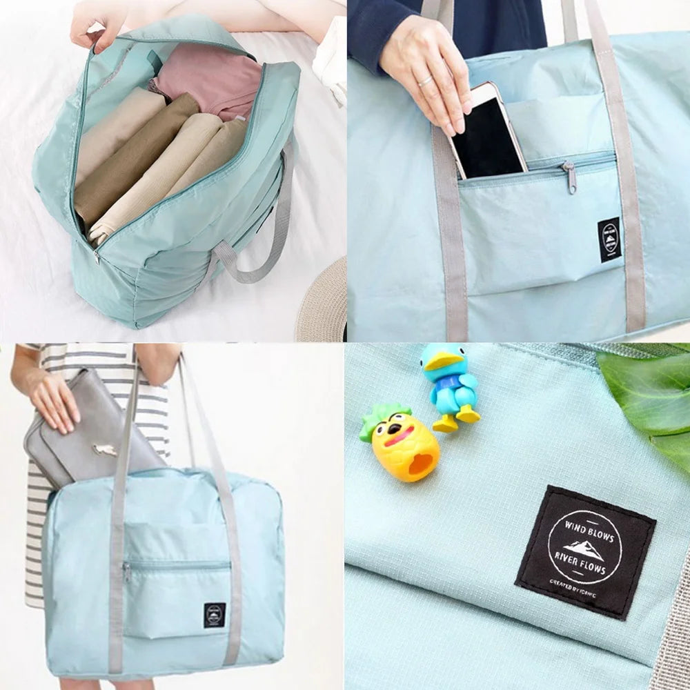 2023 New Nylon Foldable Travel Bags Unisex Large Capacity Bag Luggage Bag Women WaterProof Handbags Men Travel Bags Storage Pack