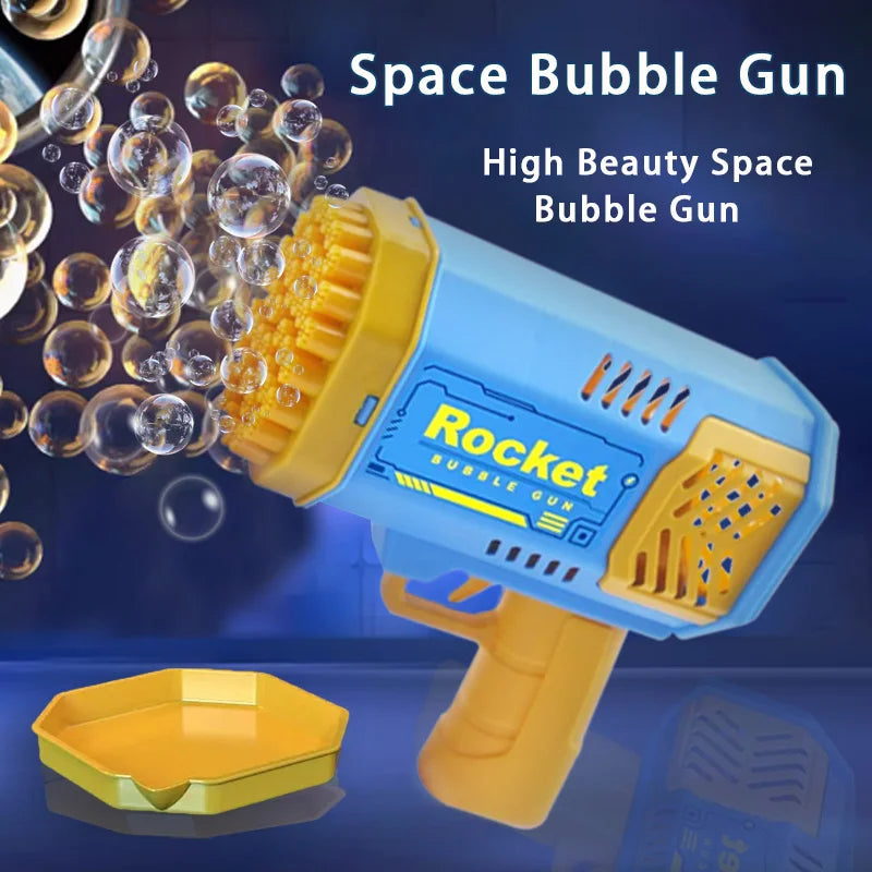 CHILDREN'S Outdoor Toy 40 Hole Bubble Machine Fully Automatic Bubble Blowing Light Outdoor Bubble Machine without Bubble Water