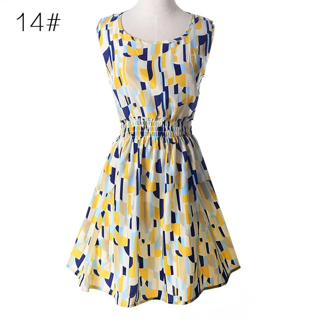 Casual Women Summer Beach Dress 2024 Femme Sexy Chiffon Florals Print Short Boho Dresses White Party Dress vestidos de mujer