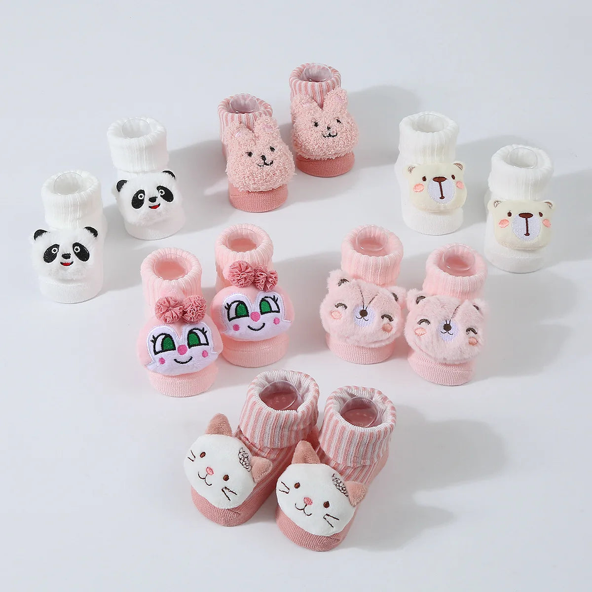 Baby Socks Spring and Autumn Soft Cotton Newborn Baby Socks in The Tube Cartoon 3D Doll Infant Socks 0-6 months