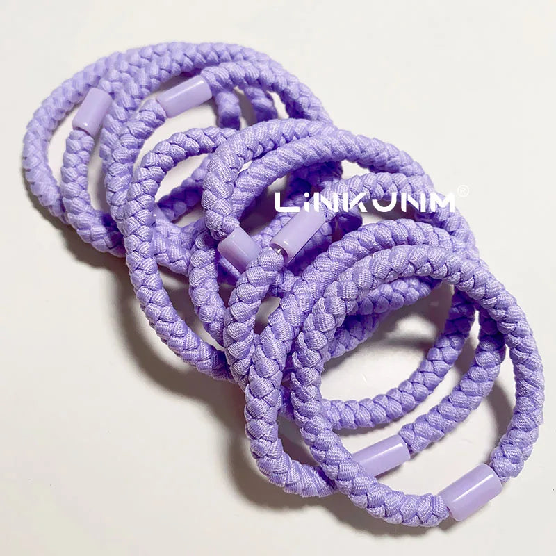 10Pcs Women Diy Elastic Hair Rubber Bands Girls Braided Hair Scrunchies/Tie/Gum/Ponytail Holders Birthday Gift Accessories