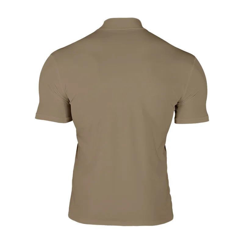 Cross-border Amazon 2024 summer solid color short-sleeved fashion bottoming shirt men's tight turtleneck T-shirt