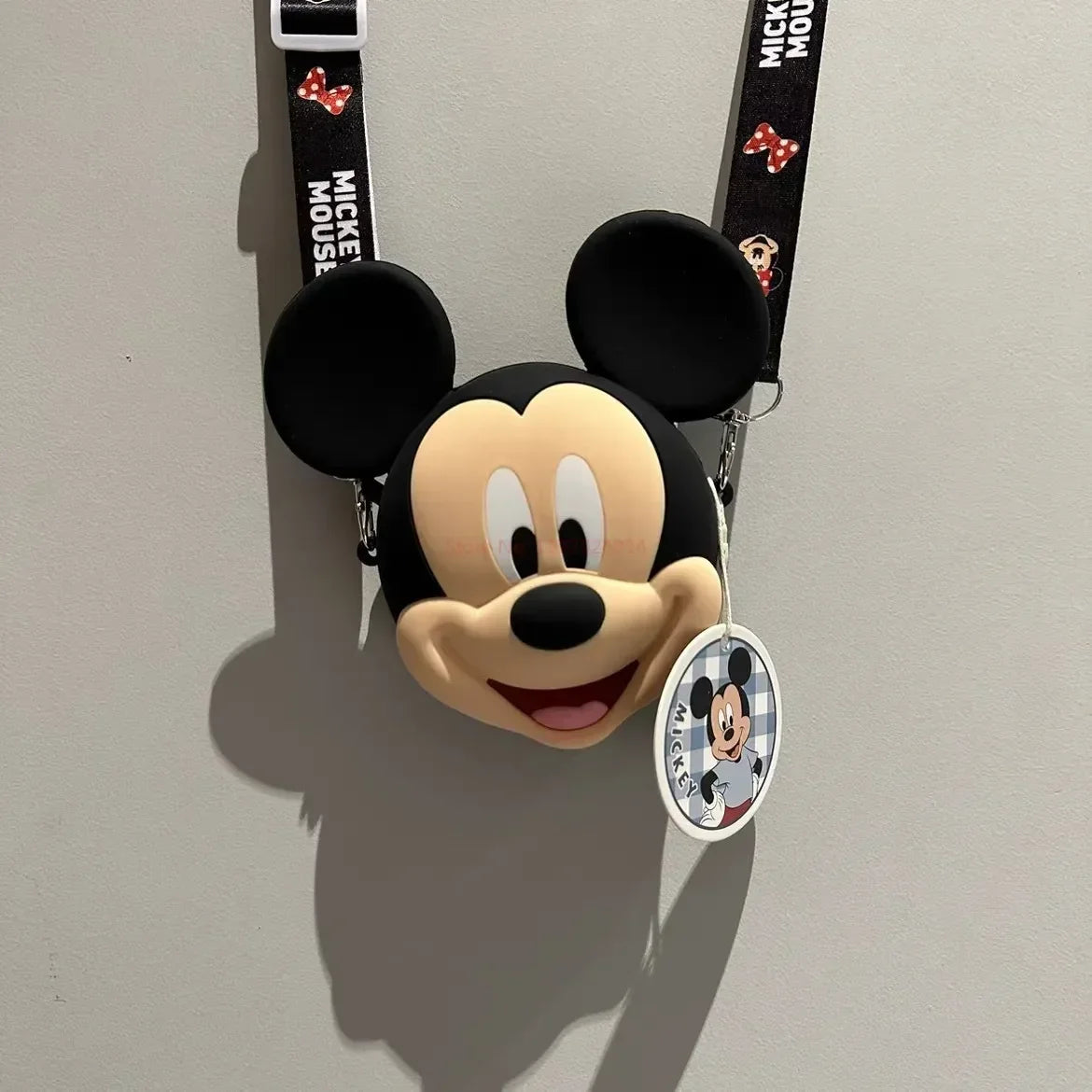 Original Disney Anime Kawaii Minnie Mickey Mouse Silicone One Shoulder Bag Leisure Fashion Zero Purse Birthday Gift For Girl