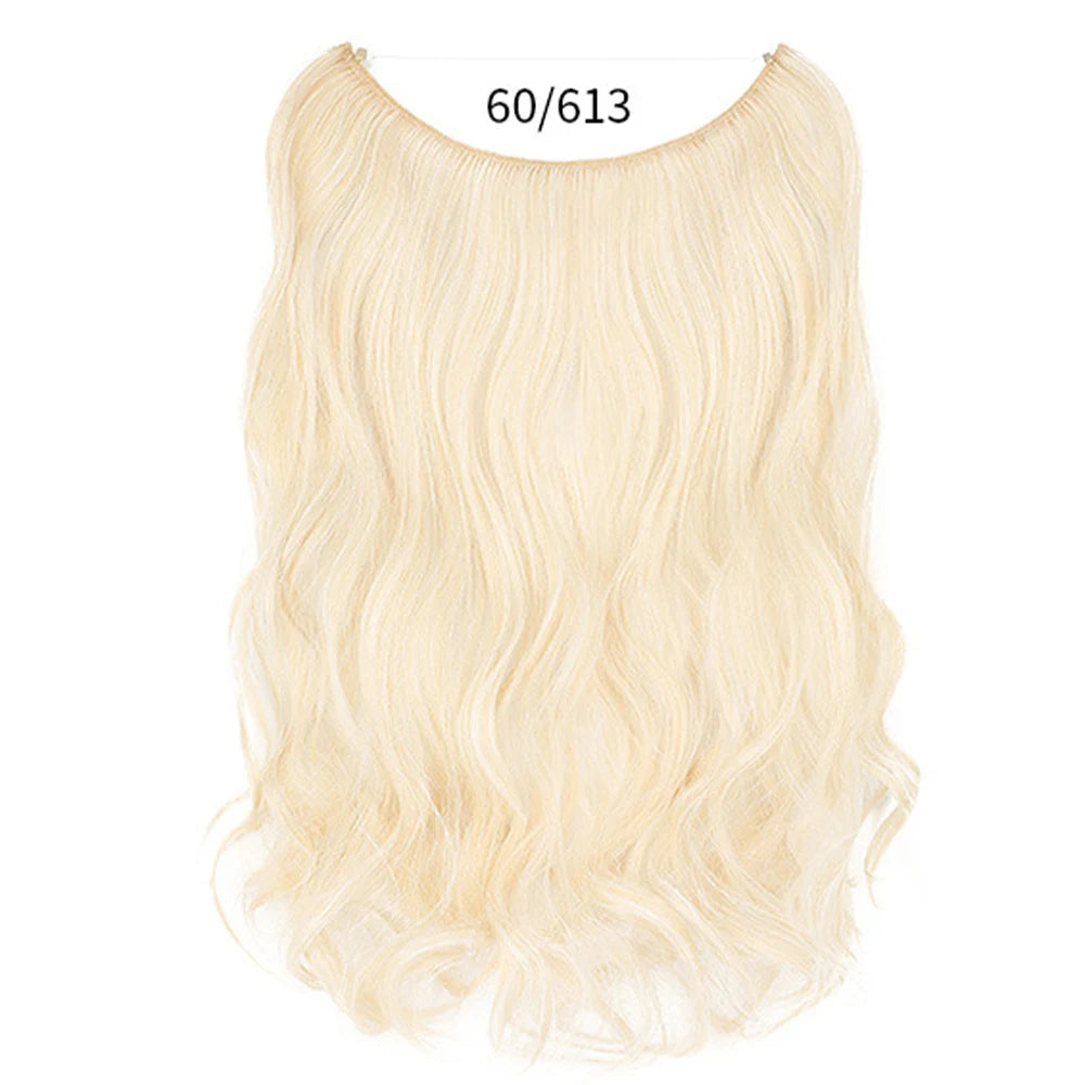 No Clip Synthetic Wave Hair Extensions Invisible Curly wig Accessorie Hairpieces Heat Resistant Long Hair For Women Hairextens