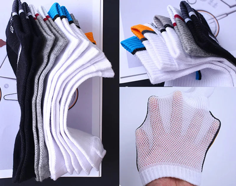 Male Socks Calcetines Hosiery Men's Socks Stretchy Shaping Teenagers Short Sock Suit for All Season Non-slip Durable
