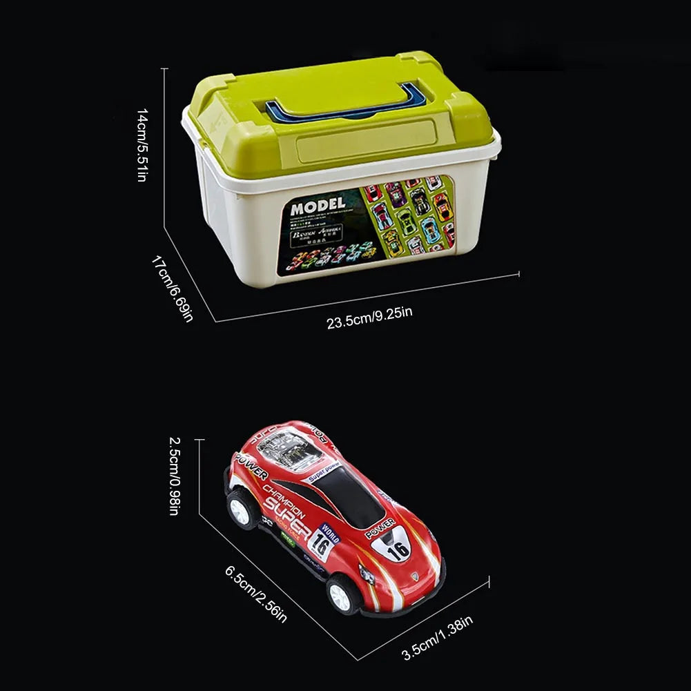 20-50Pcs/set Mini Car Set Inertia Pull Back Cars for Boys Plastic Vehicle Model Collection Toys Birthday Gift for Kids Toddler