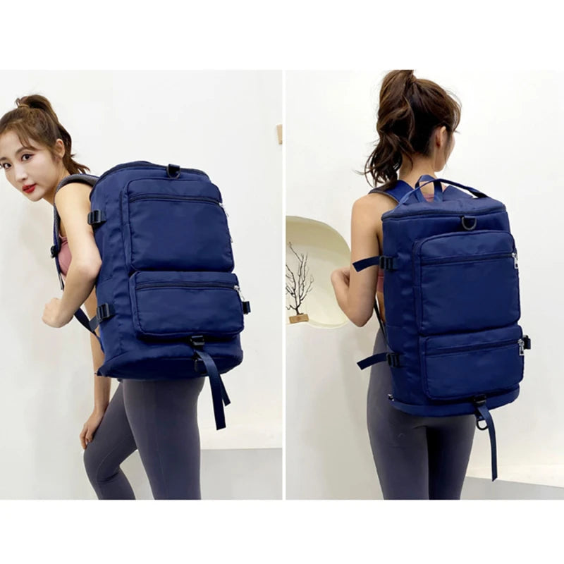 Women Large Travel Backpacks Waterproof Stylish Casual Daypack Bags with Luggage Strap Backpack Ladies Sports Yoga Luggage Bags