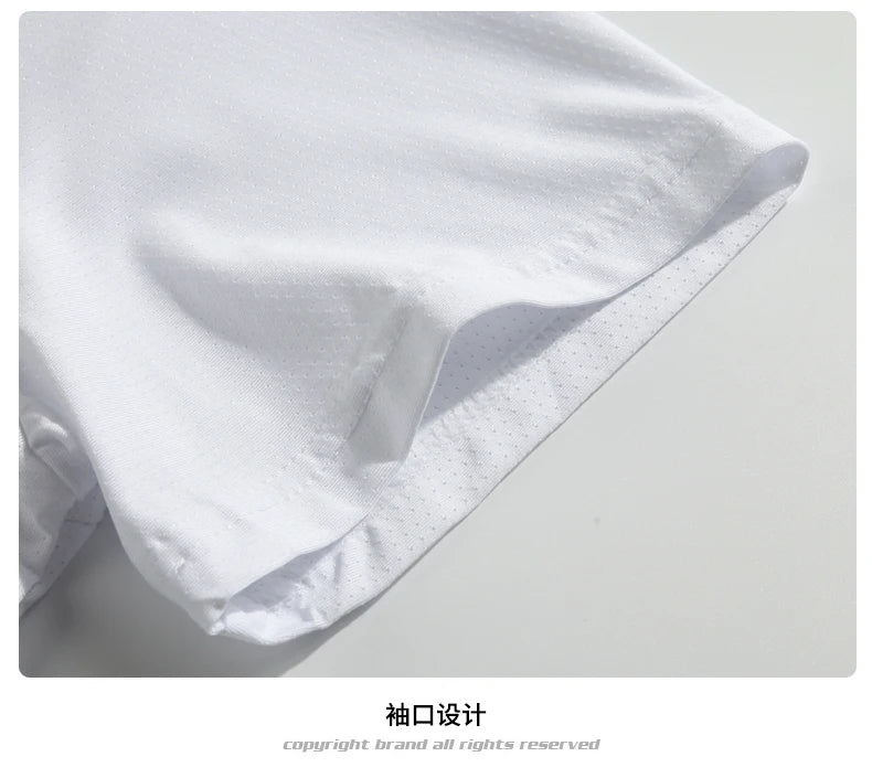 2024 Sports T-shirt for Running Men Short Sleeved Ice Silk Summer Top Quick Drying Basketball Fitness Polo T Shirt for Men