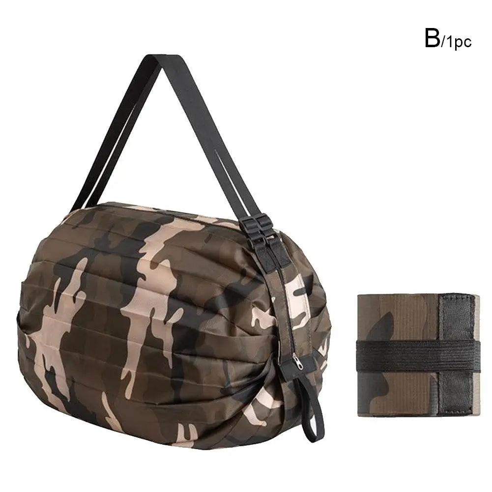Big Folding Shopping Bag Foldable Reusable Grocery Bag Portable One Shoulder Handbag For Travel Groceries market Storage Bag