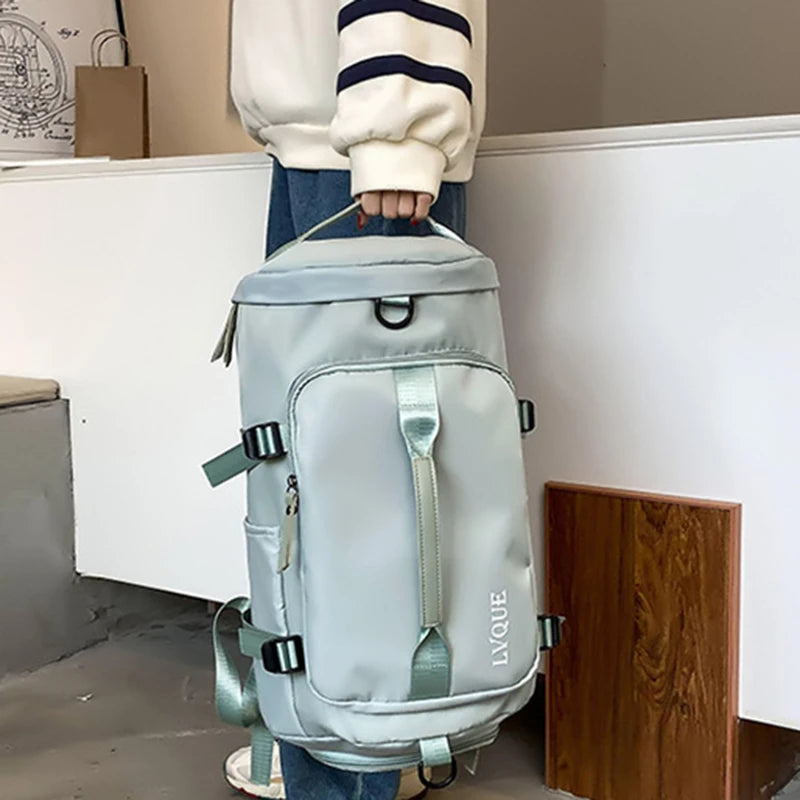 Women Large Travel Backpacks Waterproof Stylish Casual Daypack Bags with Luggage Strap Backpack Ladies Sports Yoga Luggage Bags