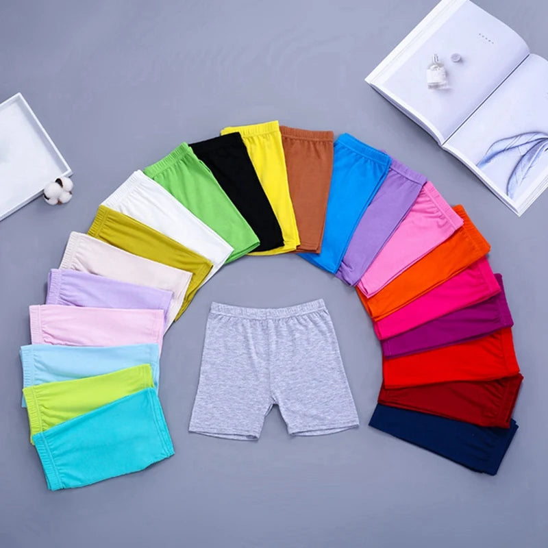 6Pcs/Set Candy Color Cotton Girls Short Safety Pants Kids Underwear Leggings Children Summer Cute Shorts Underpants for 2-10Y