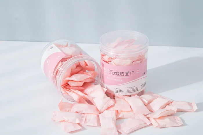 50pcs Disposable Towel Compressed Portable Travel Non-woven Face Towel Water Wet Wipe Outdoor Moistened Tissues