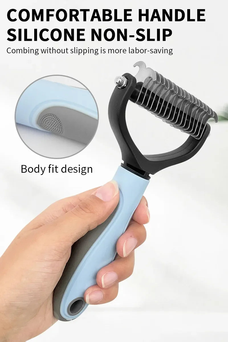 Pets Fur Knot Cutter Dog Grooming Shedding Tools Pet Cat Hair Removal Comb Brush Double sided Pet Products Suppliers
