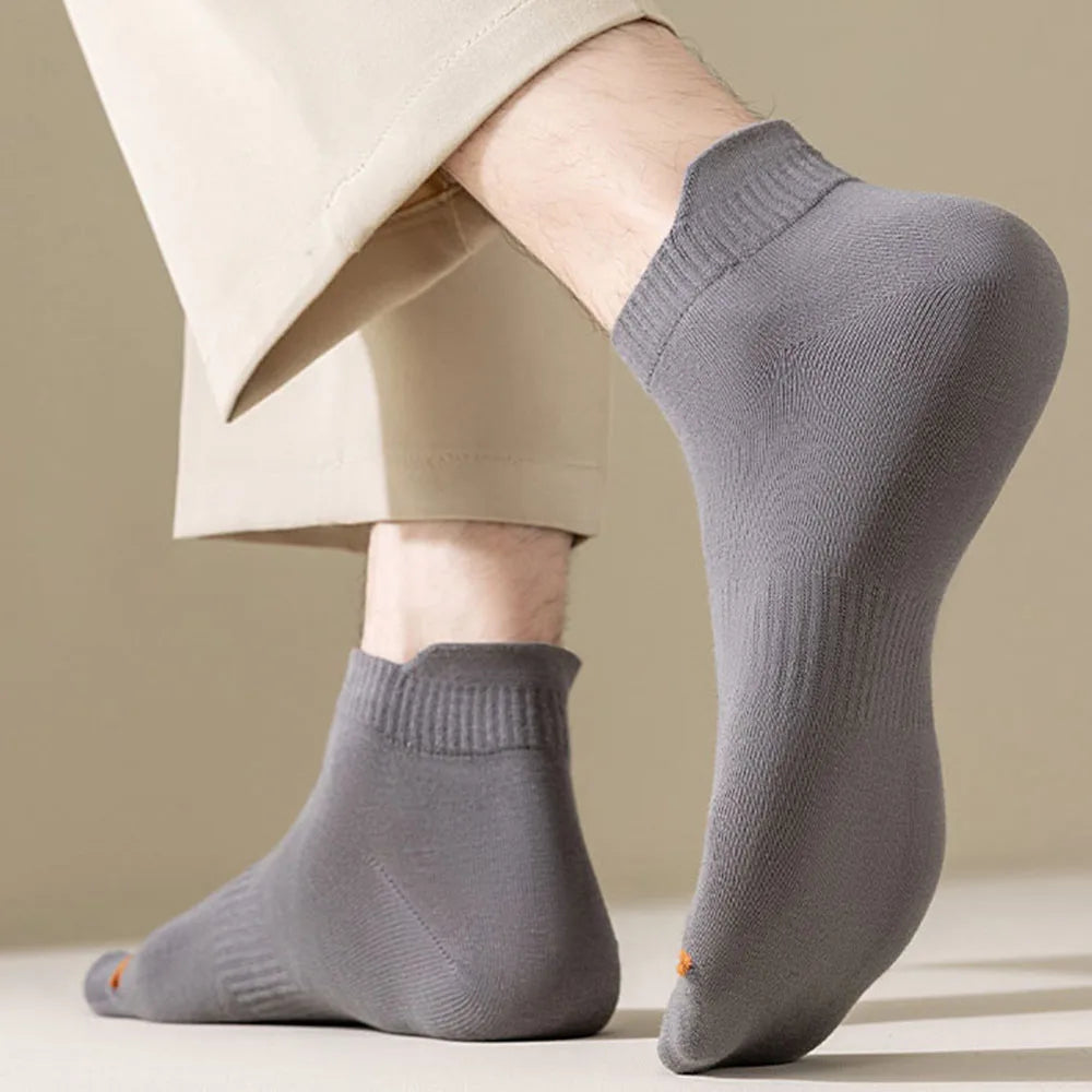 Breathable Anti Slip Boat Socks Men Plus Size Ankle Socks Cotton Low Cut Sports Socks Outdoor Casual Cotton Stockings Soft