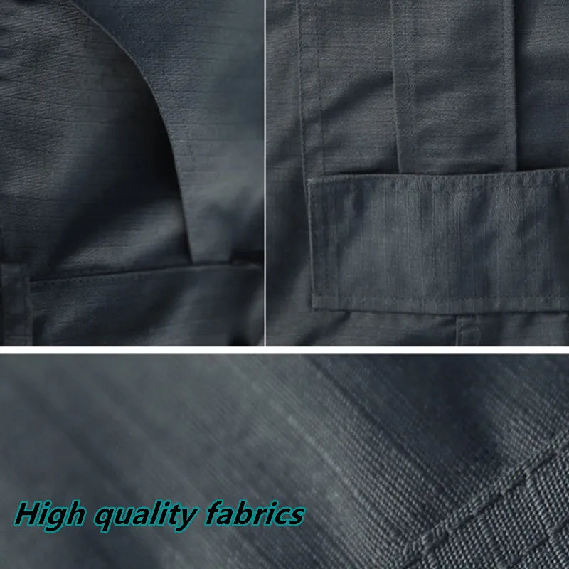 Men City Pants Cargo Trousers Multi-pocket Waterproof Wear-resistant Casual Training Overalls Fat Cargo Quick Dry Pants