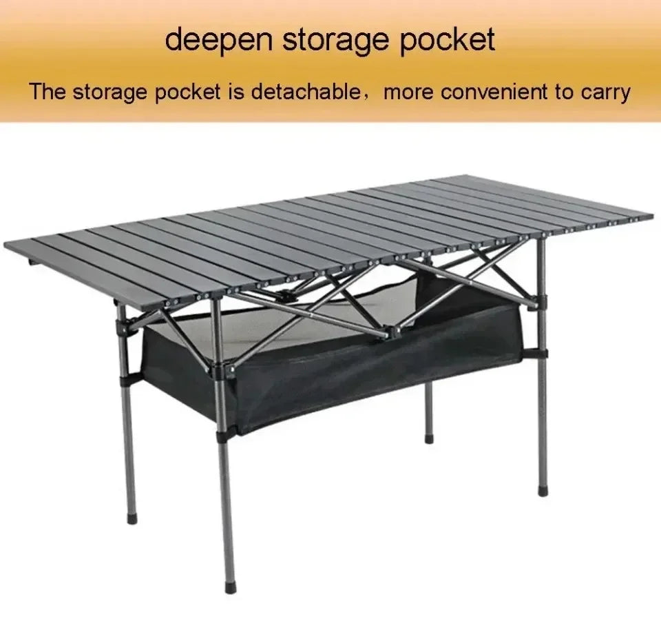 Picnic Camping Table Outdoor Portable Folding Desk Lightweight With Easy Carrying Bag For Self-Driving Trips Egg Roll Long Table