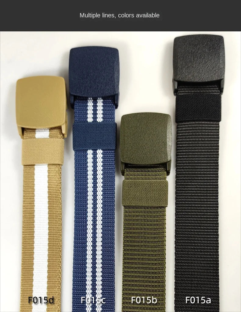 Black Green White Red Blue Men Automatic Buckle Nylon Belt Waist Canvas Belts Outdoor Strap Travel Sports Belt for Women