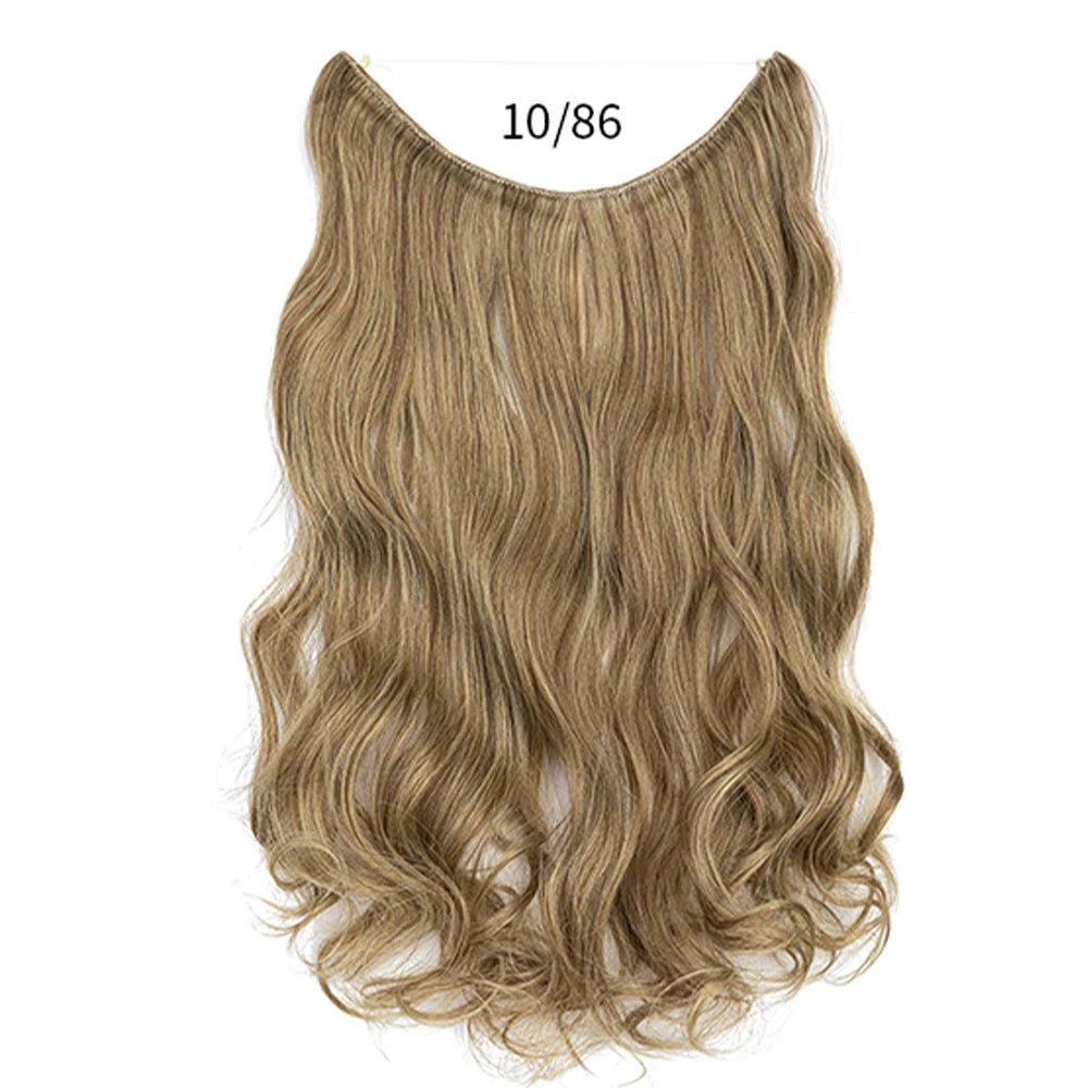 No Clip Synthetic Wave Hair Extensions Invisible Curly wig Accessorie Hairpieces Heat Resistant Long Hair For Women Hairextens