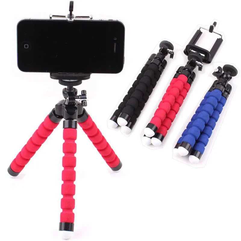 Mobile Phone Holders Clip Mini Flexible Tripod Sponge Octopus Bracket Universal Phone Camera Holder for Iphone 15 Huawei Samsung