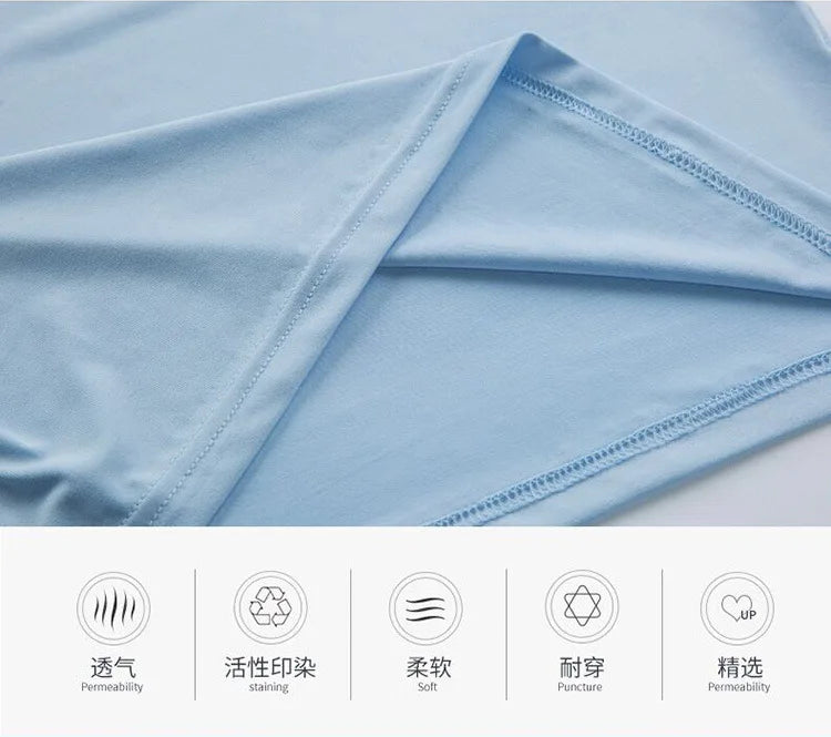 Fashion Summer Seamless Breathable Ice Silk T-Shirt Vest Men's Sports Short Sleeve T-shirt Ice Silk Solid Color V-neck M-5XL