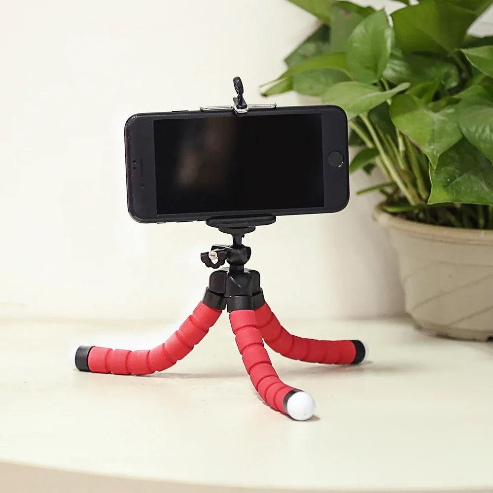 Mobile Phone Holders Clip Mini Flexible Tripod Sponge Octopus Bracket Universal Phone Camera Holder for Iphone 15 Huawei Samsung